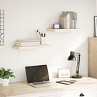 Wall shelves 2 pcs 50x23.5x4 cm carved wood