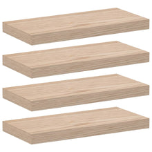 Wandschapppen 4 st 50x23,5x4 cm bewerkt hout
