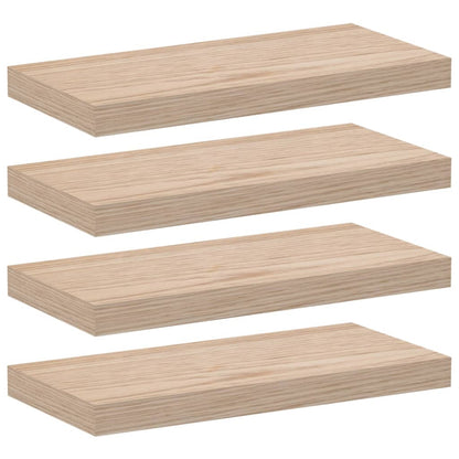 Wandschapppen 4 st 50x23,5x4 cm bewerkt hout