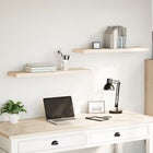 Wall shelves 2 pcs 90x23.5x4 cm treated wood