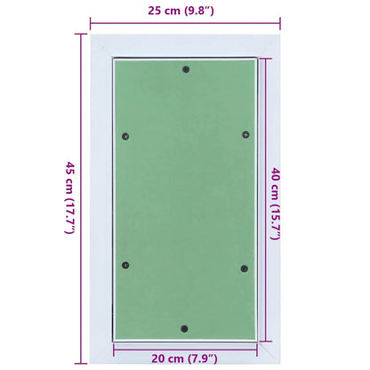 Toegangs paneel Groen en Zilver 25 x 45 cm