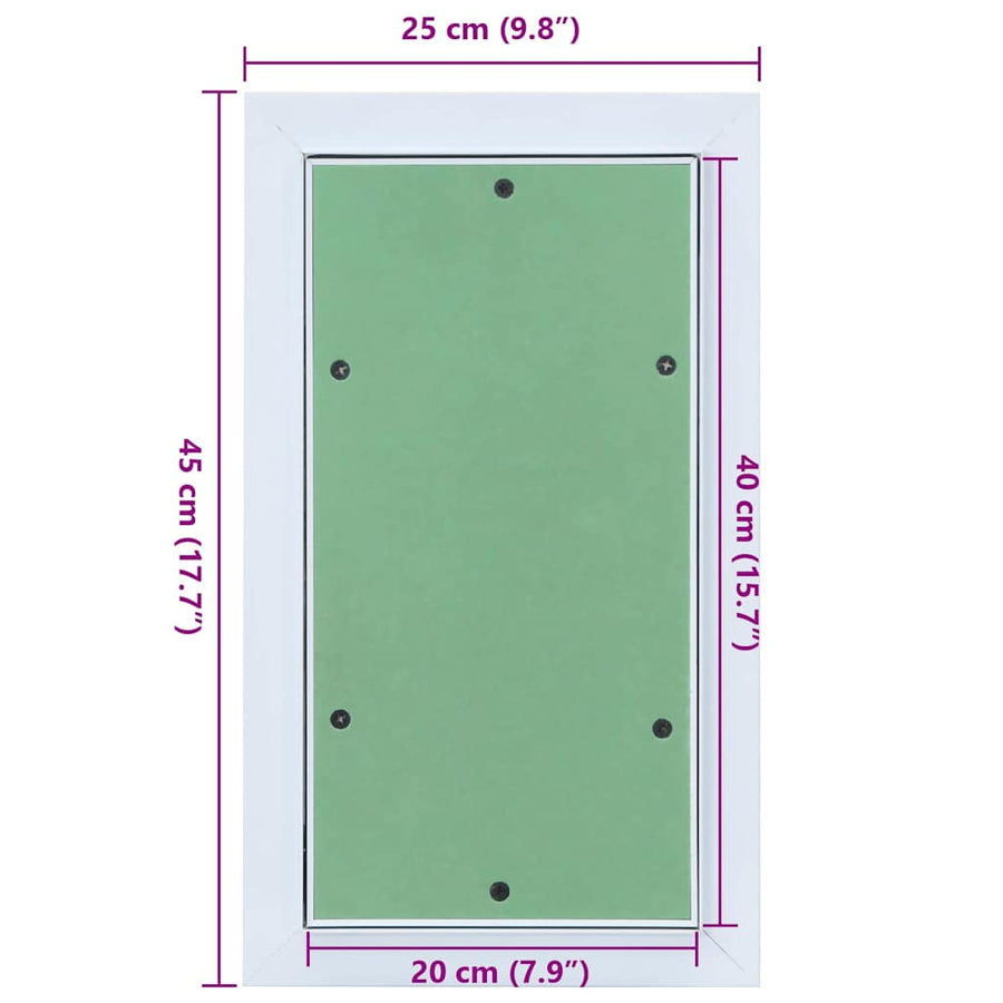 Toegangs paneel Groen en Zilver 25 x 45 cm