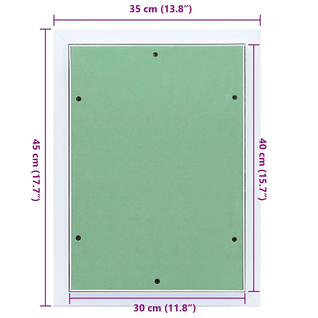 Toegangs paneel Groen en Zilver 35 x 45 cm
