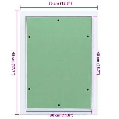 Toegangs paneel Groen en Zilver 35 x 45 cm