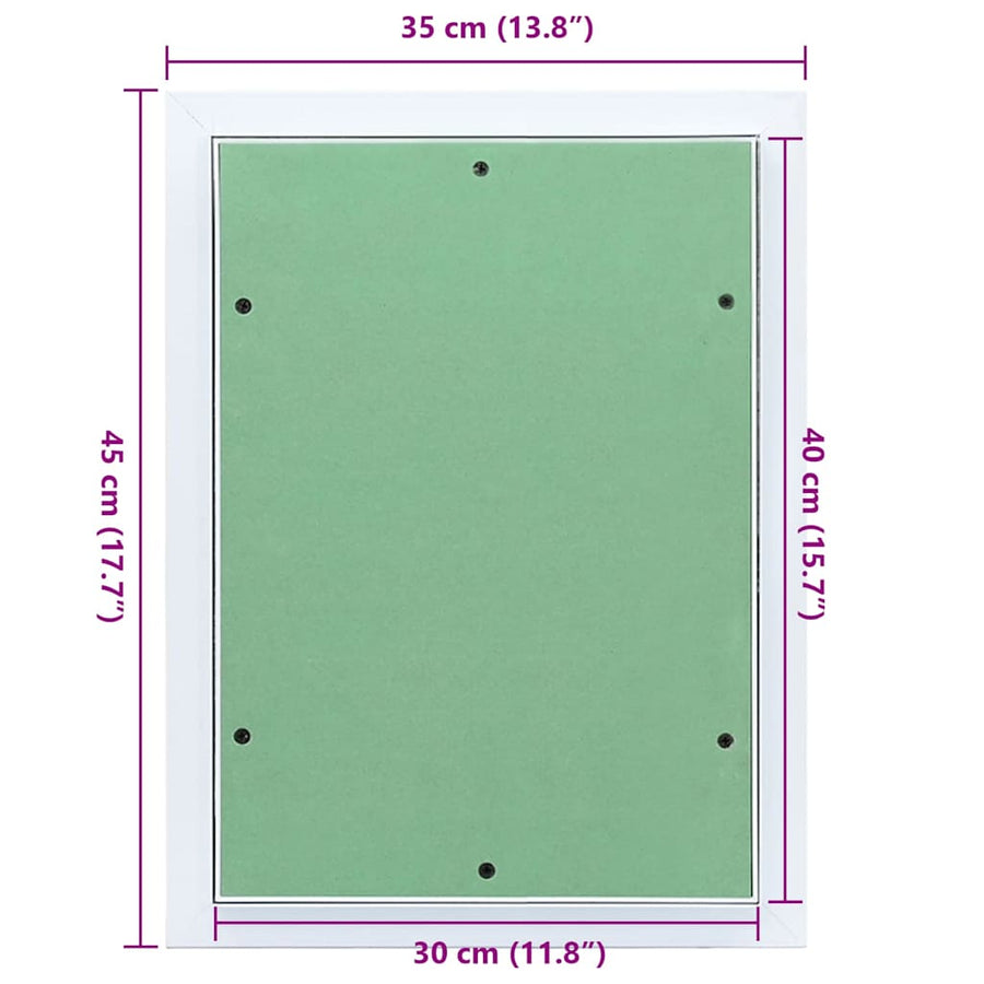 Toegangs paneel Groen en Zilver 35 x 45 cm