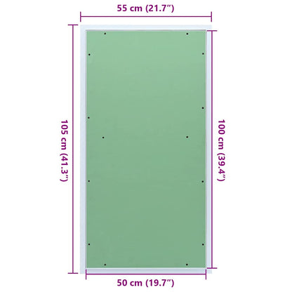 Toegangs paneel Groen en Zilver 55 x 105 cm
