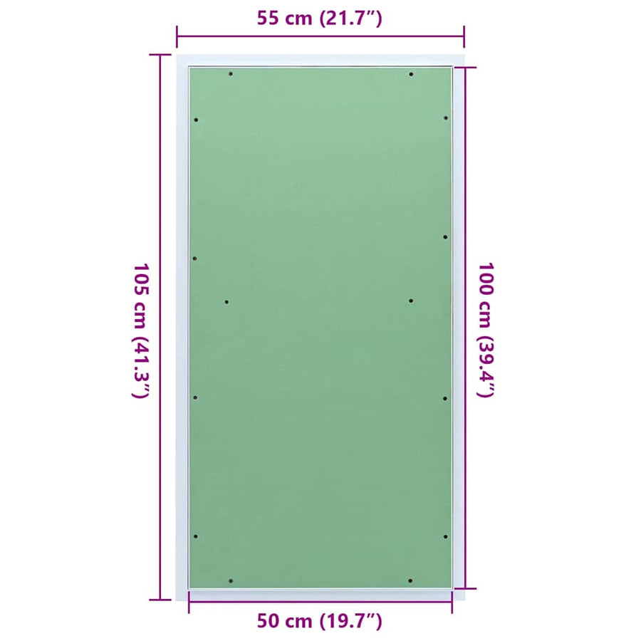 Toegangs paneel Groen en Zilver 55 x 105 cm