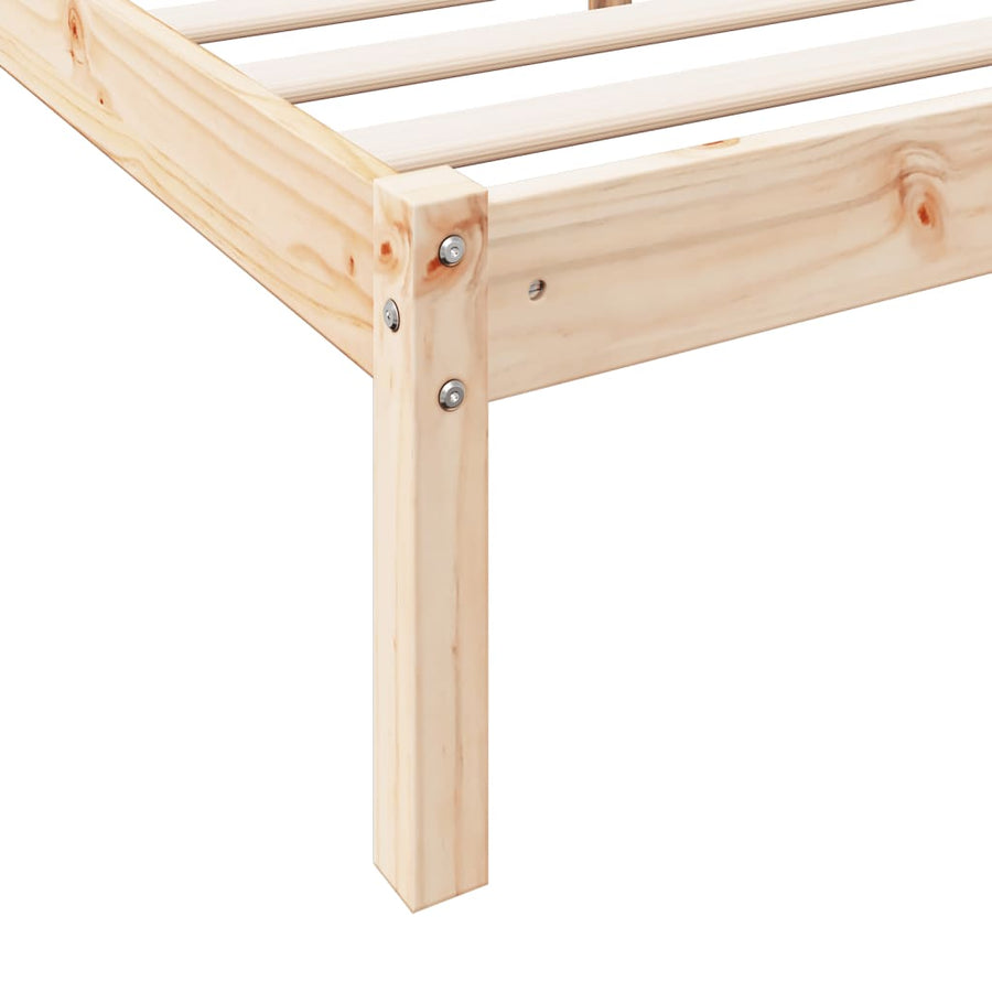 Bedframe extra lang zonder matras massief grenenhout 80x210 cm