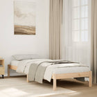 Extra long bed frame without mattress, solid pine wood 90x210 cm