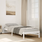 Bedframe grenenhout wit 90x210 cm