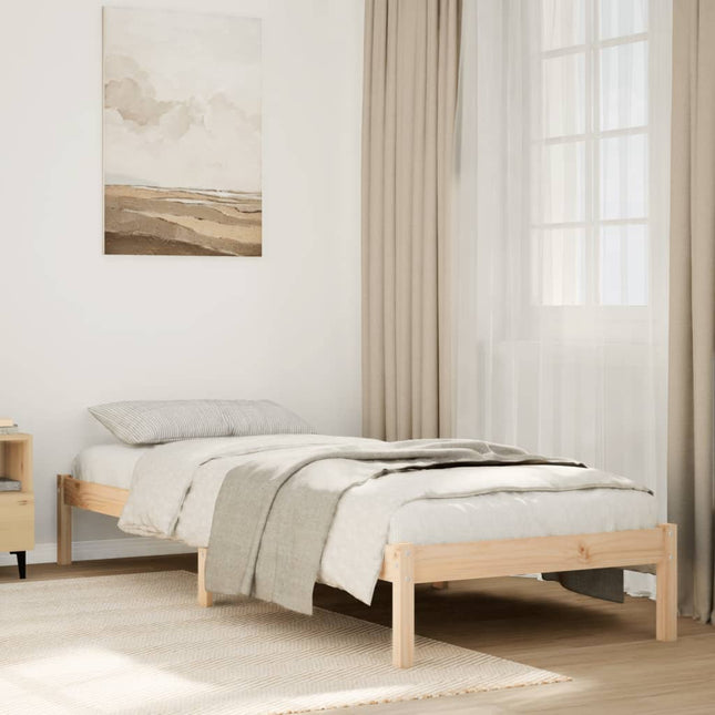 Bedframe extra lang zonder matras massief grenenhout 100x210 cm