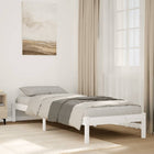 Bedframe extra lang zonder matras grenenhout wit 100x210 cm