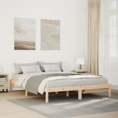 Bedframe extra lang zonder matras massief grenenhout 140x210 cm