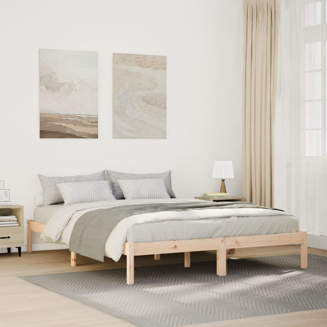 Bedframe extra lang zonder matras massief grenenhout 160x210 cm