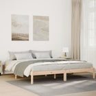 Extra-long bed frame without mattress, solid pine wood 180x210 cm
