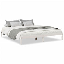 Bedframe extra lang zonder matras grenenhout wit 200x210 cm