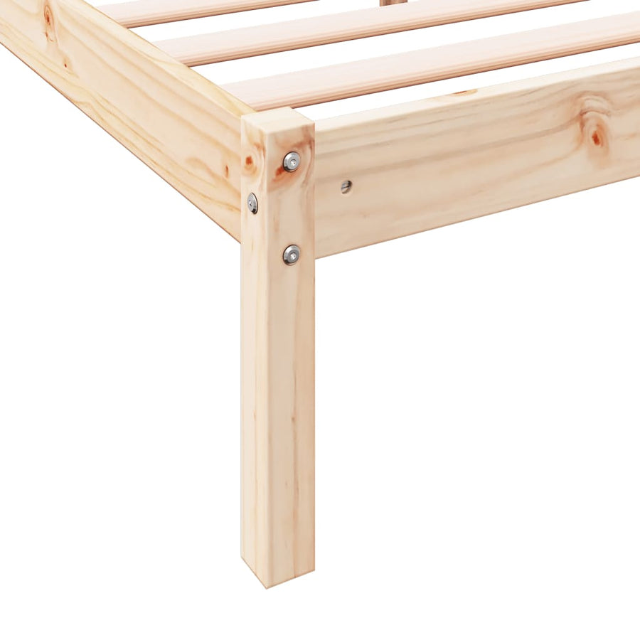 Bedframe extra lang zonder matras massief grenenhout 90x210 cm