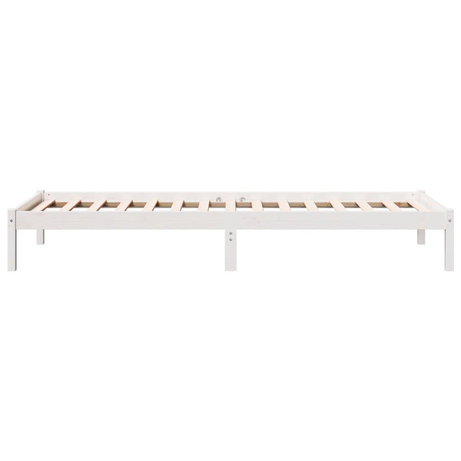 Bedframe extra lang zonder matras grenenhout wit 100x220 cm