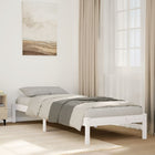 Bedframe extra lang zonder matras grenenhout wit 100x220 cm