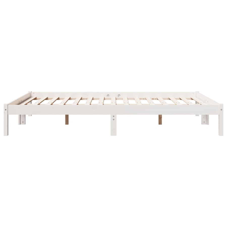 Bedframe extra lang zonder matras grenenhout wit 160x220 cm