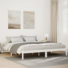 Bedframe grenenhout wit 180x220 cm