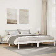 Bedframe grenenhout wit 180x220 cm