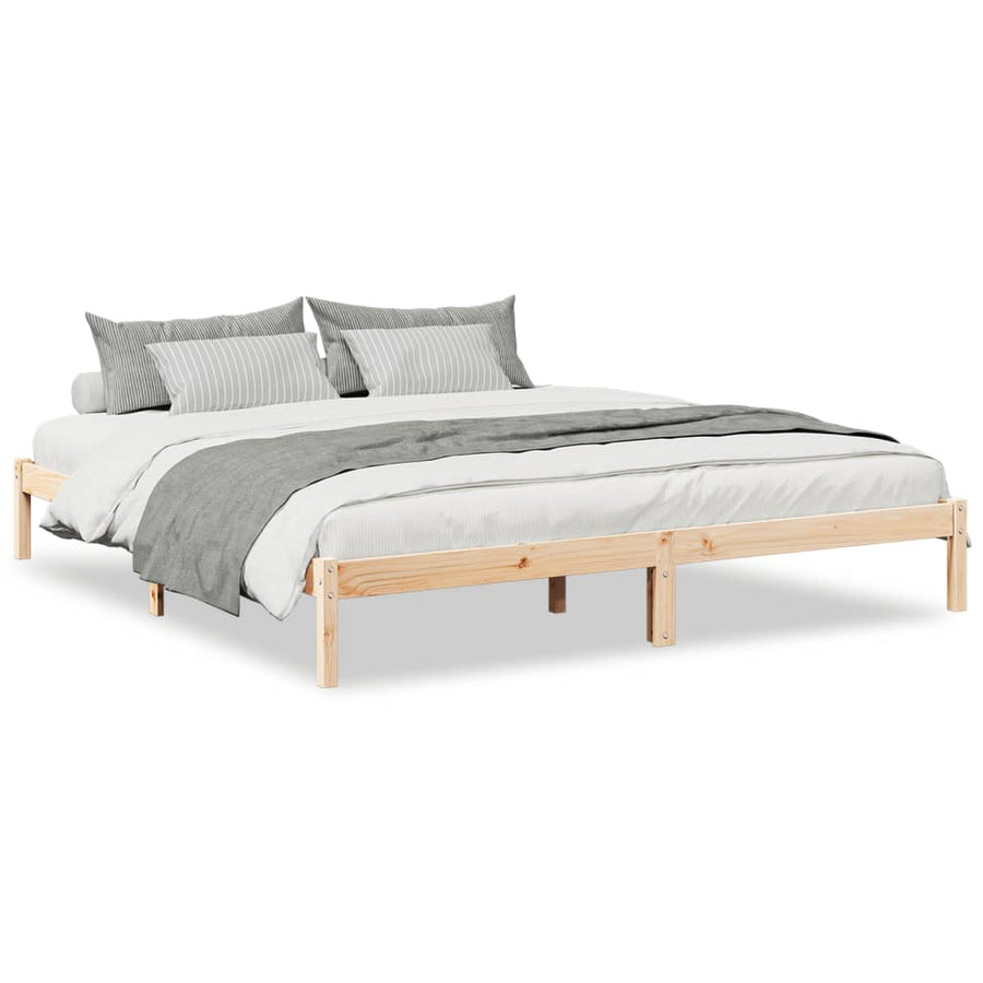 Bedframe extra lang zonder matras massief grenenhout 200x220 cm