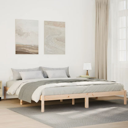 Bedframe extra lang zonder matras massief grenenhout 200x220 cm