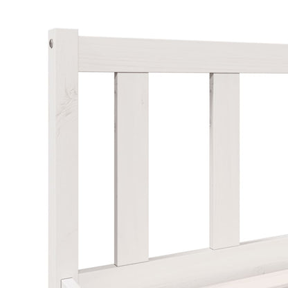 Bedframe extra lang zonder matras grenenhout wit 100x210 cm