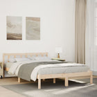 Bed frame extra long without mattress solid pine wood 140x210 cm