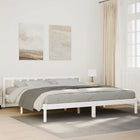 Bedframe 180x210 cm grenenhout wit