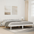 Bedframe 200x210 cm grenenhout wit