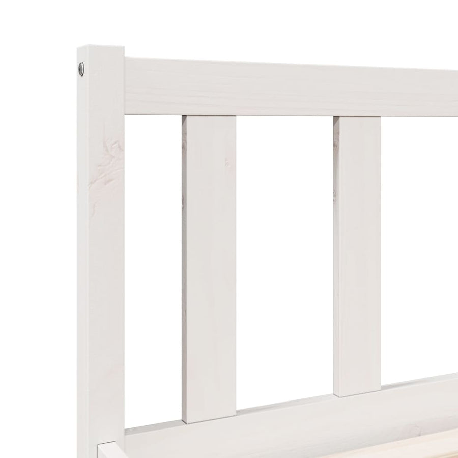 Bedframe extra lang zonder matras grenenhout wit 100x220 cm