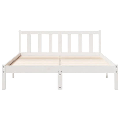 Bedframe extra lang zonder matras grenenhout wit 160x220 cm