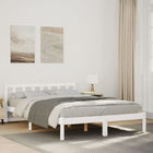 Bedframe extra lang zonder matras grenenhout wit 160x220 cm