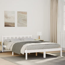 Bedframe extra lang zonder matras grenenhout wit 160x220 cm