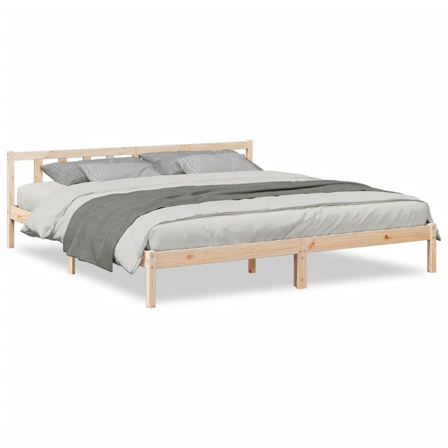 Bedframe extra lang zonder matras massief grenenhout 180x220 cm