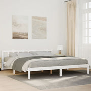 Bedframe grenenhout wit 180x220 cm