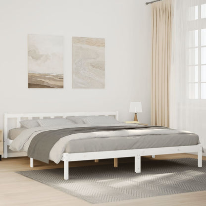 Bedframe Extra Lang Zonder Matras Grenenhout Wit 200X220 Cm