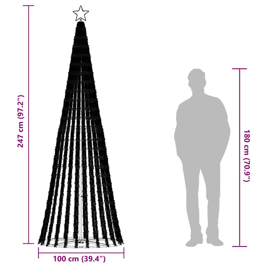 LED-kerstboom 475 LEDs warm wit 247 cm