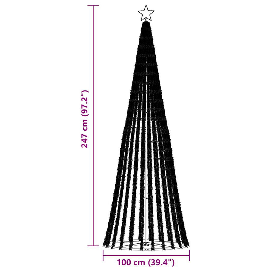 LED-kerstboom 475 LEDs warm wit 247 cm