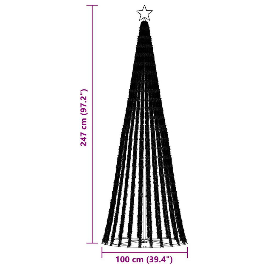 LED-kerstboom 475 LEDs koud wit 247 cm
