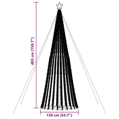 LED-kerstboom 1028 LEDs kleurrijk 403 cm