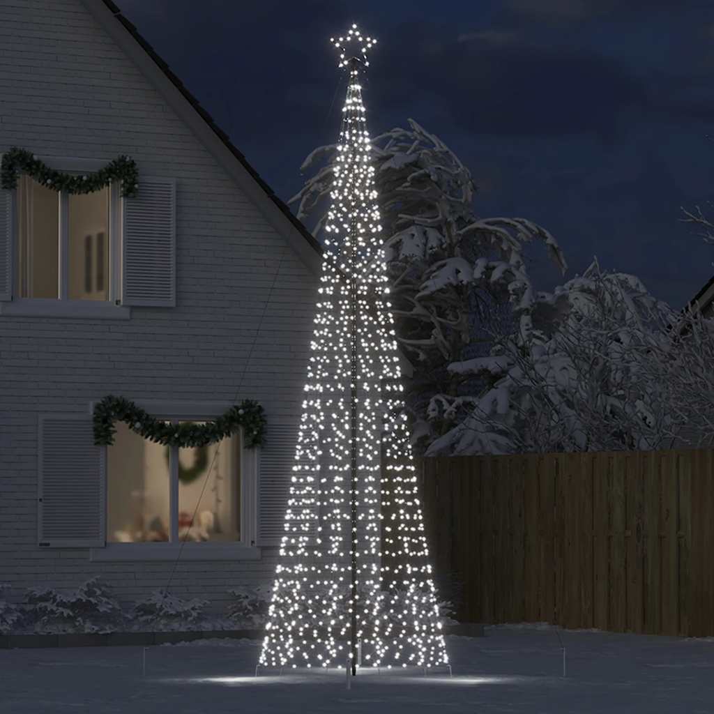 LED-kerstboom met spikes 1534 LEDs 500 cm koud wit