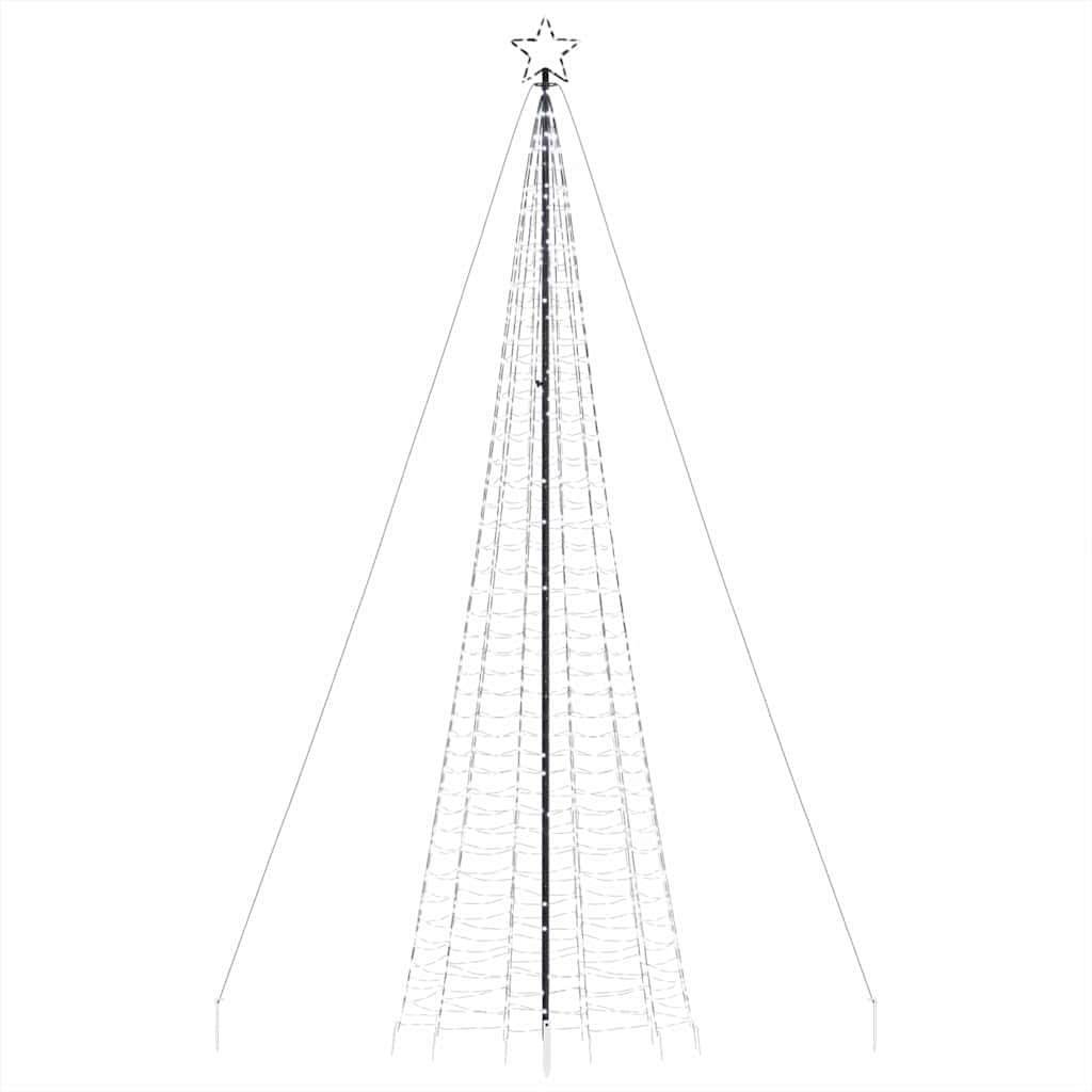 LED-kerstboom met spikes 1534 LEDs 500 cm koud wit