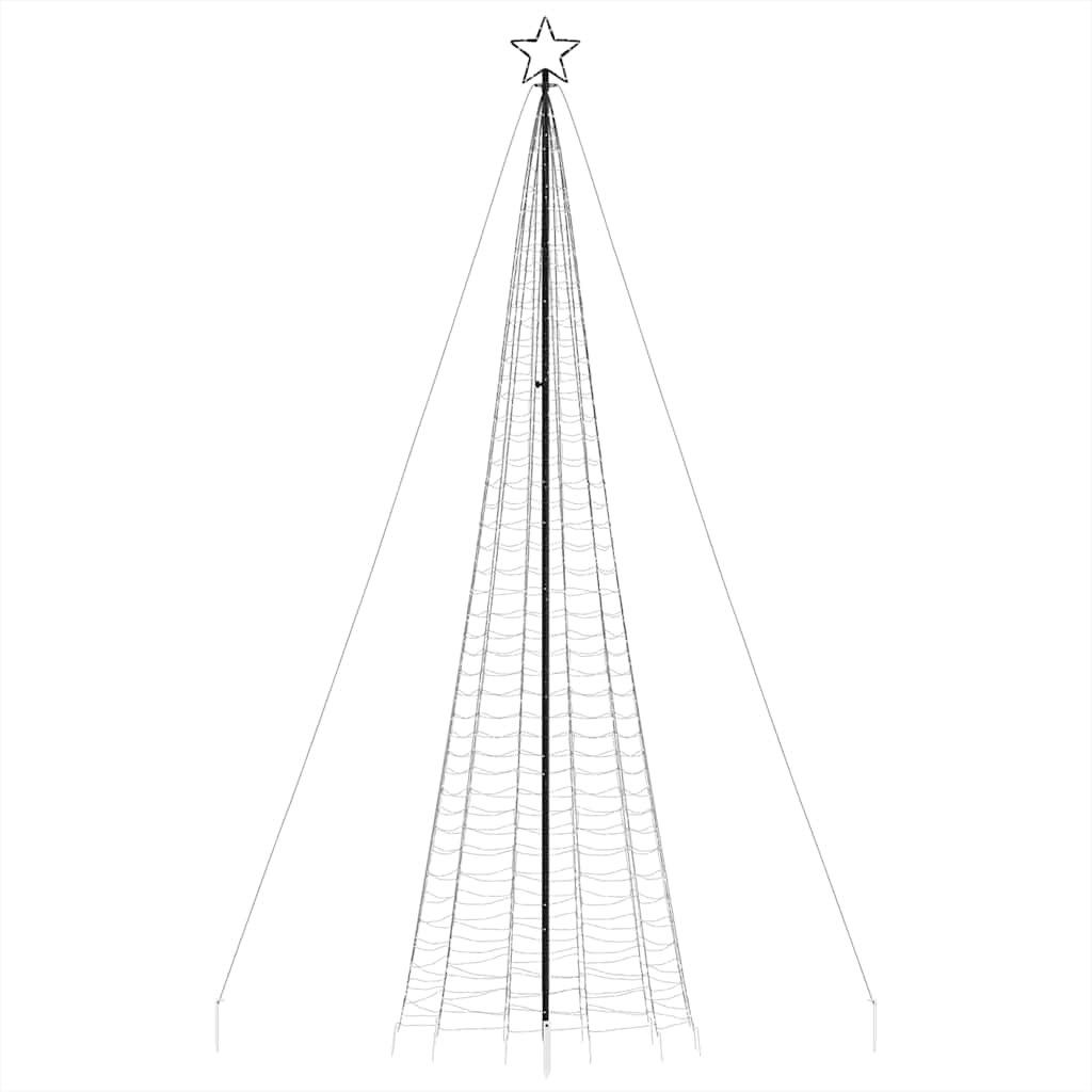 LED-kerstboom met spikes 1534 LEDs 500 cm koud wit