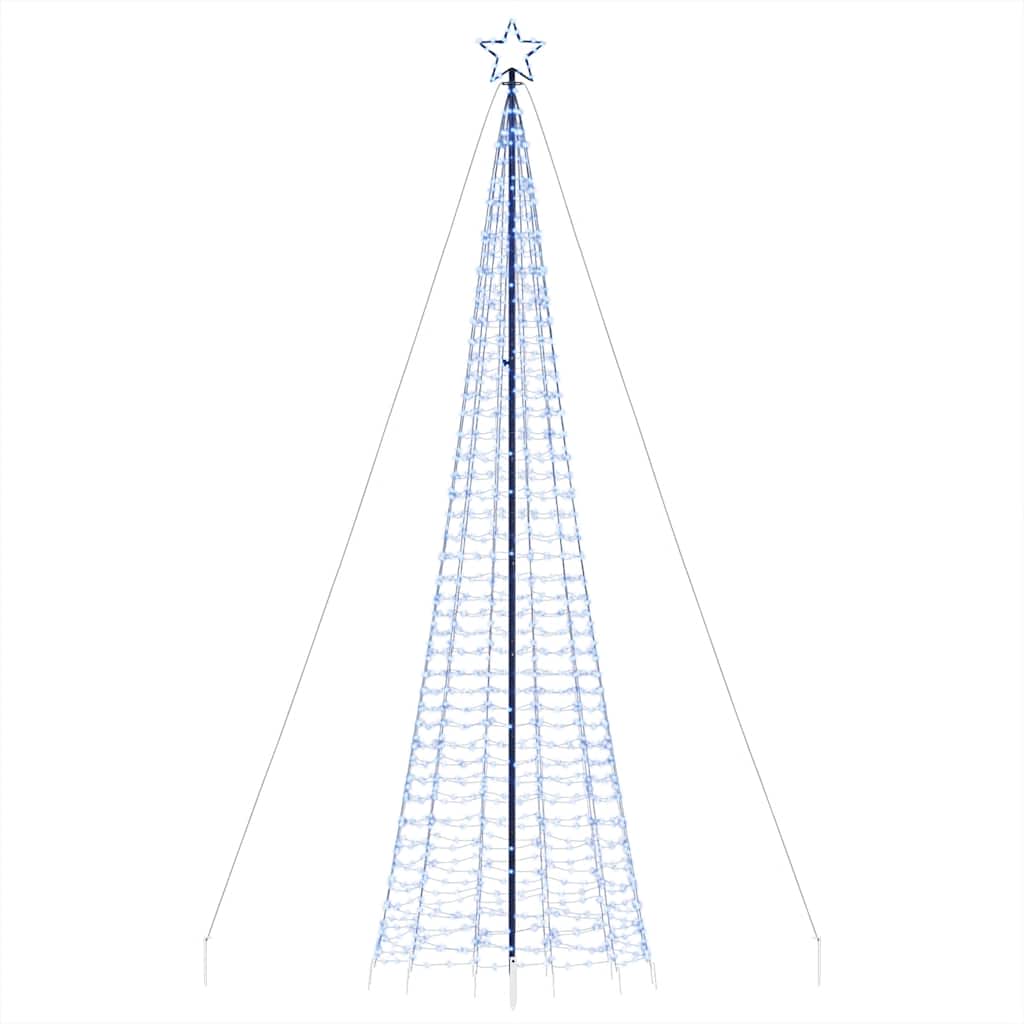 Lichtkegel met grondpinnen 1534 blauwe LED's 500 cm