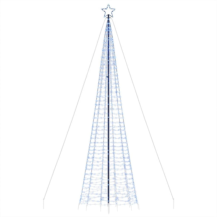 Lichtkegel met grondpinnen 1534 blauwe LED's 500 cm