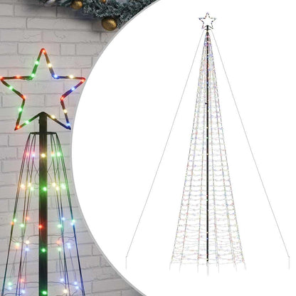 LED-kerstboom met spikes 1534 LED's 500 cm kleurrijk