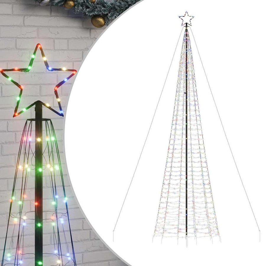 LED-kerstboom met spikes 1534 LED's 500 cm kleurrijk